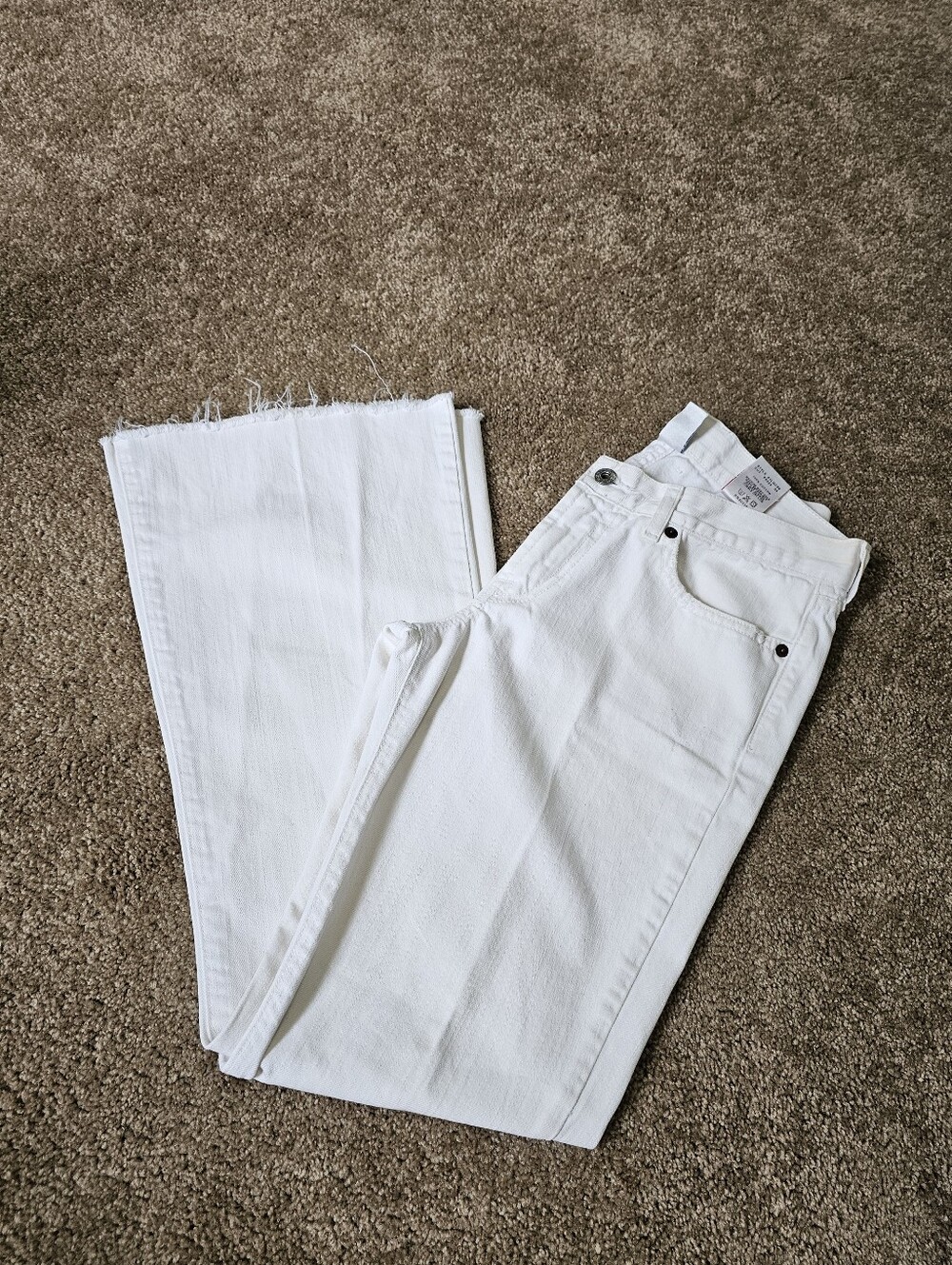 Lucky Brand Women's White Flare Jeans